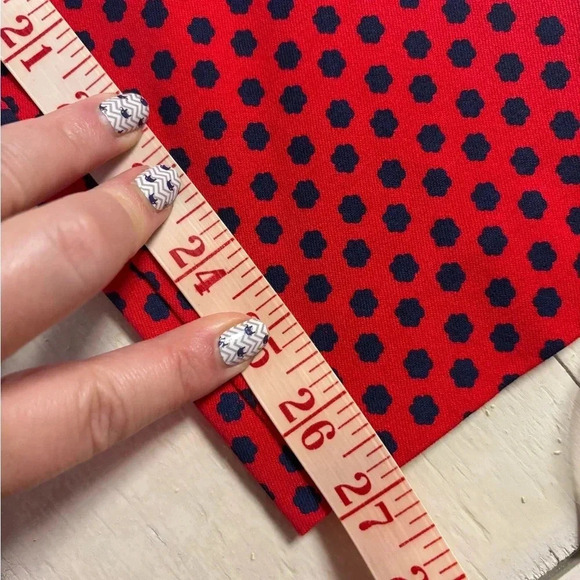 Old Navy Diva Pants Red Navy Floral Dots New NWT Size 8 Skinny Ankle Stretch - Picture 7 of 9